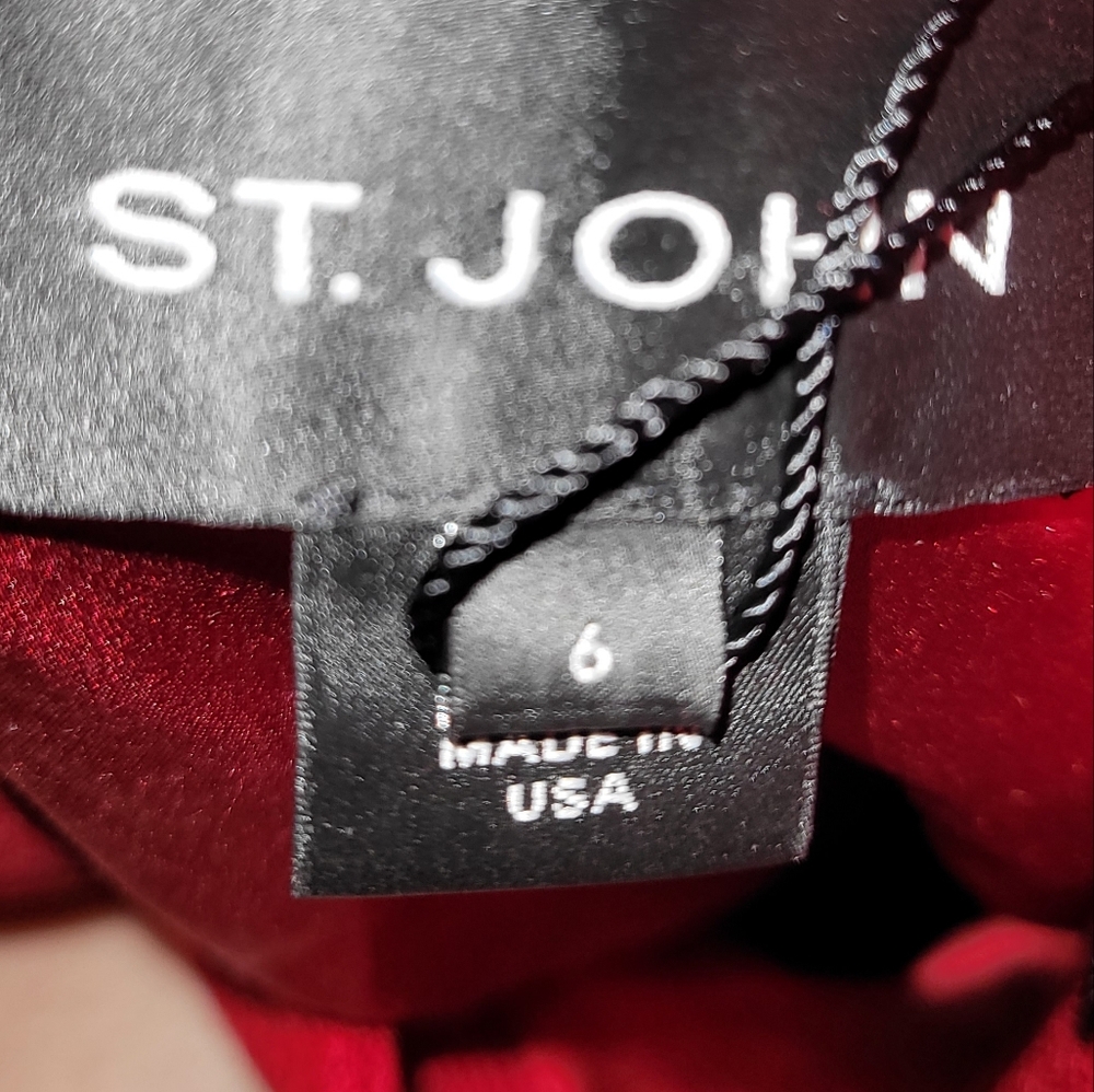 St. John Elegant Red Bow Women's Dress (SIze 6) - Picture 7 of 7